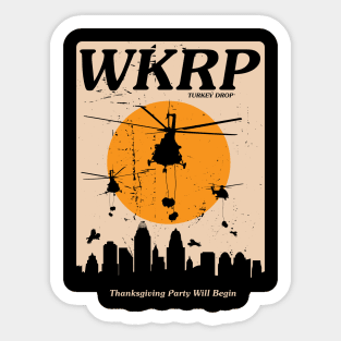 WKRP Turkey Drops Vintage Sticker